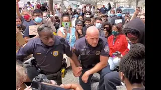 N.J. police officers join demonstration calling for an end to police brutality