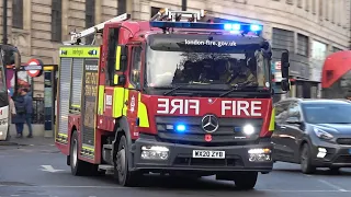 London Fire Brigade - Various Fire engines (Pump Ladders & Fire Rescue Units) rushing around London