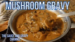 Mushroom Gravy | Mushrooms in a Hearty Comforting Brown Gravy | How to Make Mushroom Gravy | Gravy