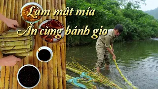 Làm Mật Mía Ăn Cùng Bánh Gio Thơm Ngon #khanhdong