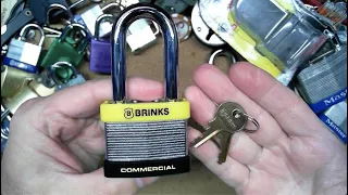 [186] Brinks Model 662 50mm Laminated Padlock picked open and gutted