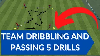 📌Team Dribbling and Passing Soccer 5 Drills 2021