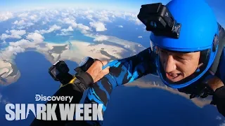 Parachuting Into Shark Infested Waters | Shark Week