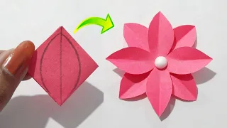 Easy Paper Flower Making Idea | How To Make Paper Flower | Flower Making Craft Ideas