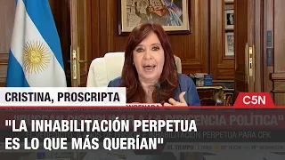 CRISTINA KIRCHNER: "NO VOY A SER CANDIDATA"