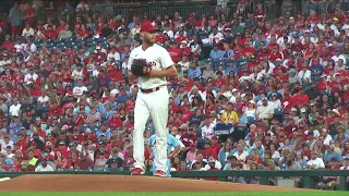 Zack Wheeler Windup Slow Motion Pitching Mechanics (3rd Base Side View)