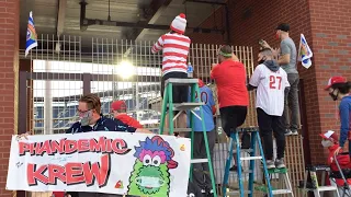 BEST FANS in baseball -- Philadelphia?! Hanging with the Phandemic Krew outside Citizens Bank Park