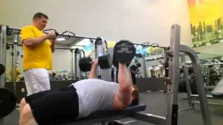 100 lb dumbbell bench press 7/1/14