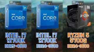 INTEL i7-12700K vs RYZEN 7 5700G (7 Games / FHD / 1080p)