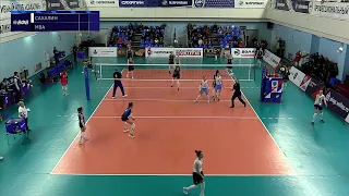 Волейбол ЧР женщины Высшая лига А 9-й тур 1-й матч Сахалин vs Мва