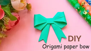 Easy Paper Bow | Origami - How to fold a paper Bow/Ribbon🖤Paper Kawaii | Paper Crafts | Origami easy