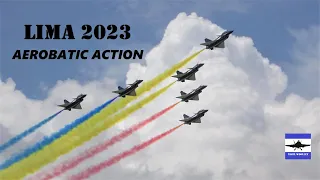 LIMA 2023  Four aerobatic jet teams totaling 27 jets