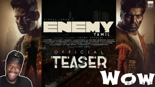 Enemy (Tamil) - Official Teaser | Vishal,Arya |Anand Shankar | Vinod Kumar | Thaman S, Sam(REACTION)