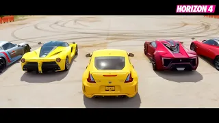 Forza Horizon 4 - Top 15 Fastest Sport Cars Vs Hypercars Drag Race