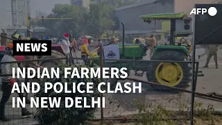 Indian farmers and police clash at tractor protest | AFP