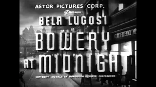 Horror Movie - Bowery At Midnight - Bela Lugosi