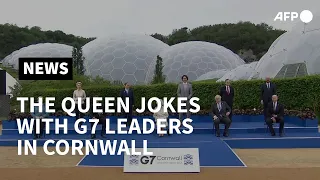 Queen Elizabeth II cracks a joke during family photo with G7 leaders | AFP