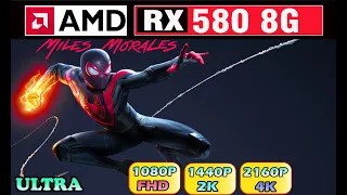 Spider Man Miles Morales RX 580 8G 1080p 1440p 2160p ULTRA benchmark