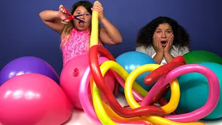 3 COLORS OF GLUE SLIME CHALLENGE CHALLENGE MAKING SLIME WITH GIANT BALLOONS EDITION