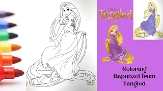 How To Color Rapunzel From Tangled | Coloring With Markers