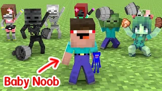 Monster School : BABY NOOB vs HUGGY WUGGY - Minecraft Animation