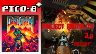 DOOM for PICO-8 / Doom Mutiny Mod with Project Brutality 3.0 - Mike Matei Live