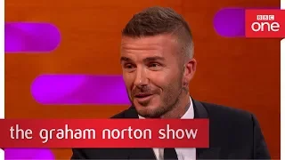 The awkward moment when David Beckham's kid got tackled  - The Graham Norton Show