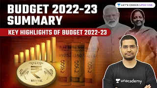 Budget 2022-23 Summary | Key Highlights of Budget 2022-23 | UPSC CSE 2022/23 | Rahul Bhardwaj