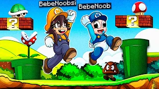 BEBE NOOB JUEGA MINECRAFT PERO ES EL MUNDO DE MARIO BROS 😱 MARIO BROS INVADE EL MUNDO EN MINECRAFT