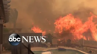 Wildfire scorches land near Los Angeles l ABC News