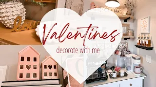 SIMPLE AND COZY VALENTINES DECORATE WITH ME || COFFEE BAR AND SIMPLE DECOR IDEAS