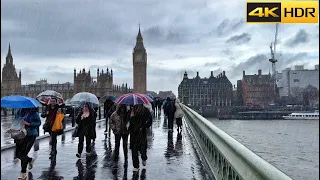 2.50 hours of London Rain ☔️ London Rain Walk Compilation | Best Collection [4K HDR]