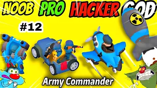 Oggy And Jack try to Max Level in Army Commander Game 😱 Oggy Game Part-12 (All Levels)