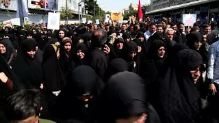 Tehran residents march against Trump's UN speech