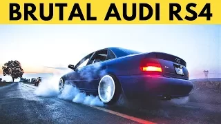 BRUTAL Audi RS4 Drift and Acceleration 2018