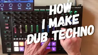 How I Make a Dub techno long live set from scratch ( first two tracks ) with #mc707 NO TALKING