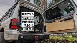 We built a rear tailgate folding table for our Mitsubishi Montero / Pajero.