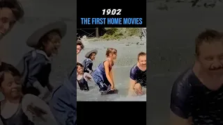(1902) The first home movies🥺 [4k_60fps_colorized] #shorts