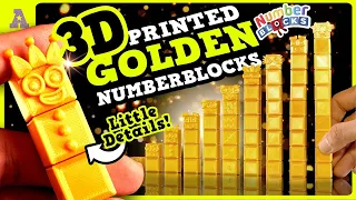 Wohoo! 3D Printed Golden Numberblocks with Details! Funny Pou Pou Song Version [ 4K ]
