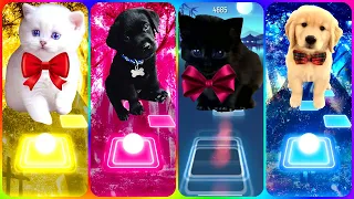 CUTE CATS vs CUTE DOGS LADY GAGA BLOODY MARY WAKA WAKA BTS FAKE LOVE SAVAGE LOVE TILES HOP EDM RUSH!