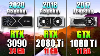 RTX 3090 24GB vs RTX 2080 Ti 11GB vs GTX 1080 Ti 11GB | PC Gaming Test
