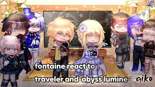 ||fontaine react to traveler and  abyss lumine||1.5/2||hakkai special birthday||