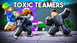 Pretended To Be a Noob And Humbled Toxic Teamers in Roblox Strongesst battlegrounds