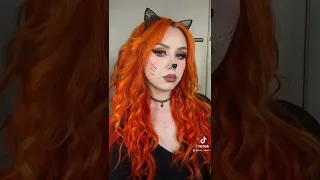 Easy Halloween makeup transformation!! cat costume  #halloweencostume #halloweenmakeuplook