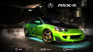 nfs most wanted - Acura RSX-S Junkman Tuning & Gameplay [1080p HD]