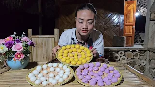 17 year old single girl: Build her own bamboo fence, Color cake recipe | anh hmong
