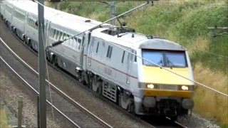 ECML trains at Hougham 9th August 2014