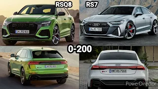 2021 AUDI RSQ8 600HP VS AUDI RS7 600HP ACCELERATION 0-200 | VERY CLOSE