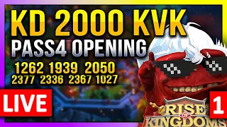 Pass4 Opening: KD 2000 KVK 🔥 LIVE! 🔴 #C11446, #2000 #1262 #1939 #2050 #2377 #2336 #2367 #1027