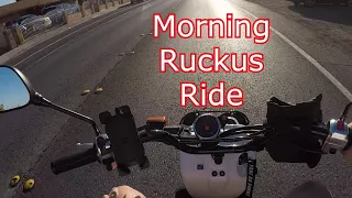 Morning ride to pick up Camping Gear on my Honda Ruckus